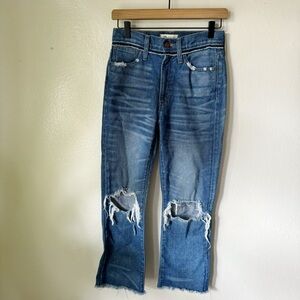 Madewell | Retro Crop Bootcut Jeans: Knee-Rip Edition